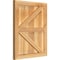 Ekena Millwork Framed Board-n-Batten Shutters w/Z-Bar, Rough Sawn Western Red Cedar, 21 1/2W x 26H, PR RBF06Z21X026RWR - alternate 2